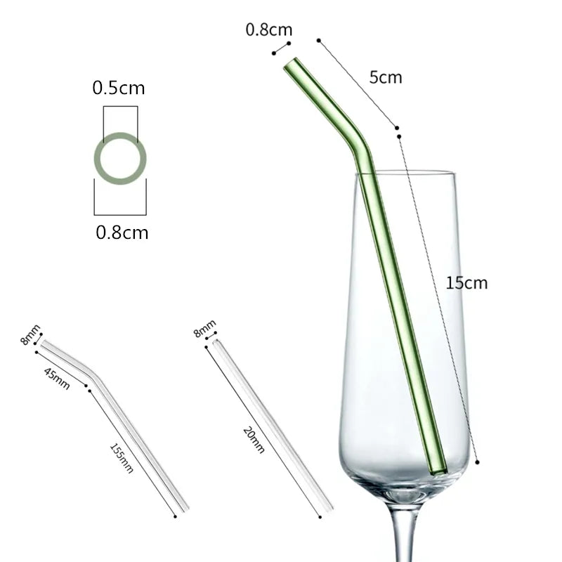 Glass Smoothie Straw