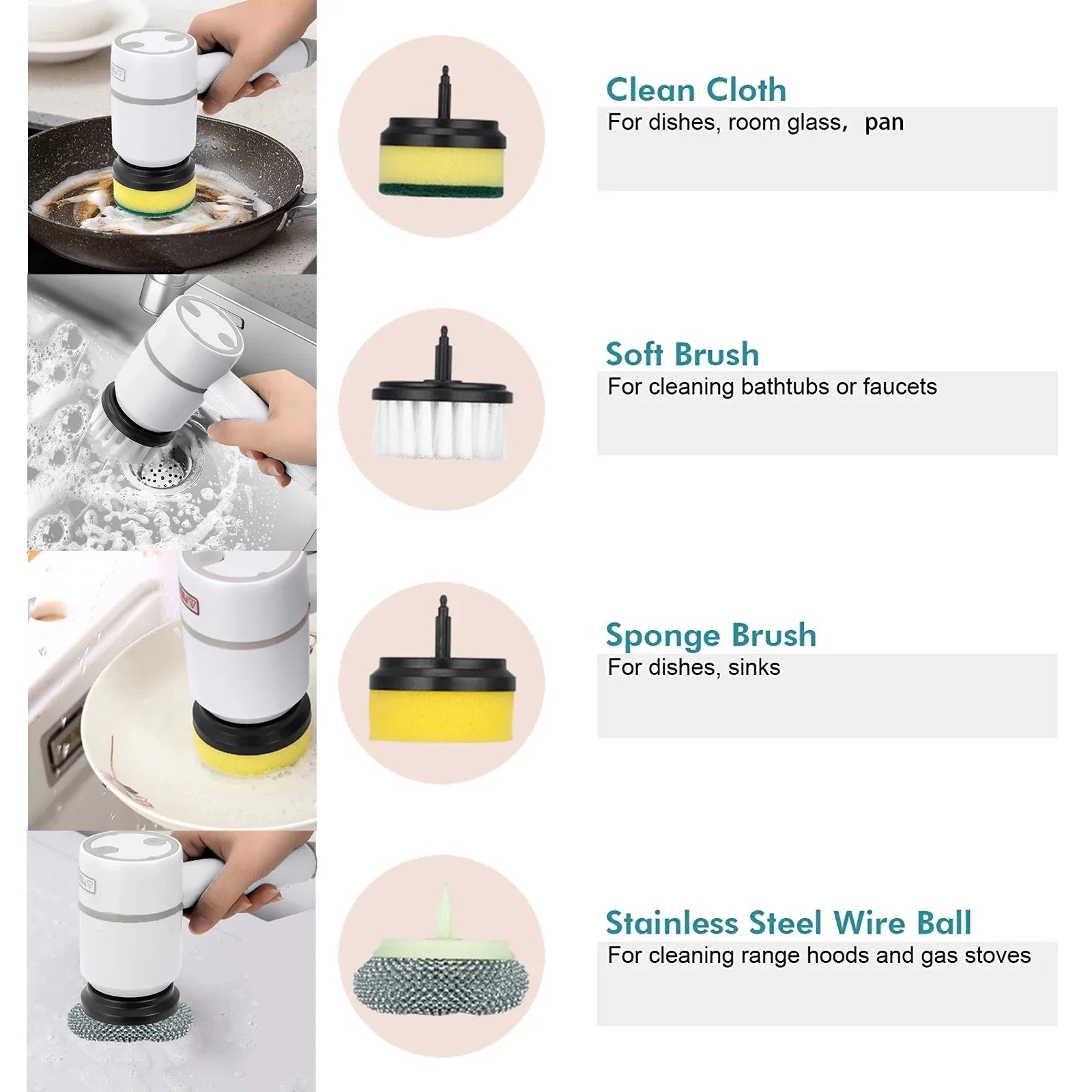 Automatic Wireless Dishwashing Brush