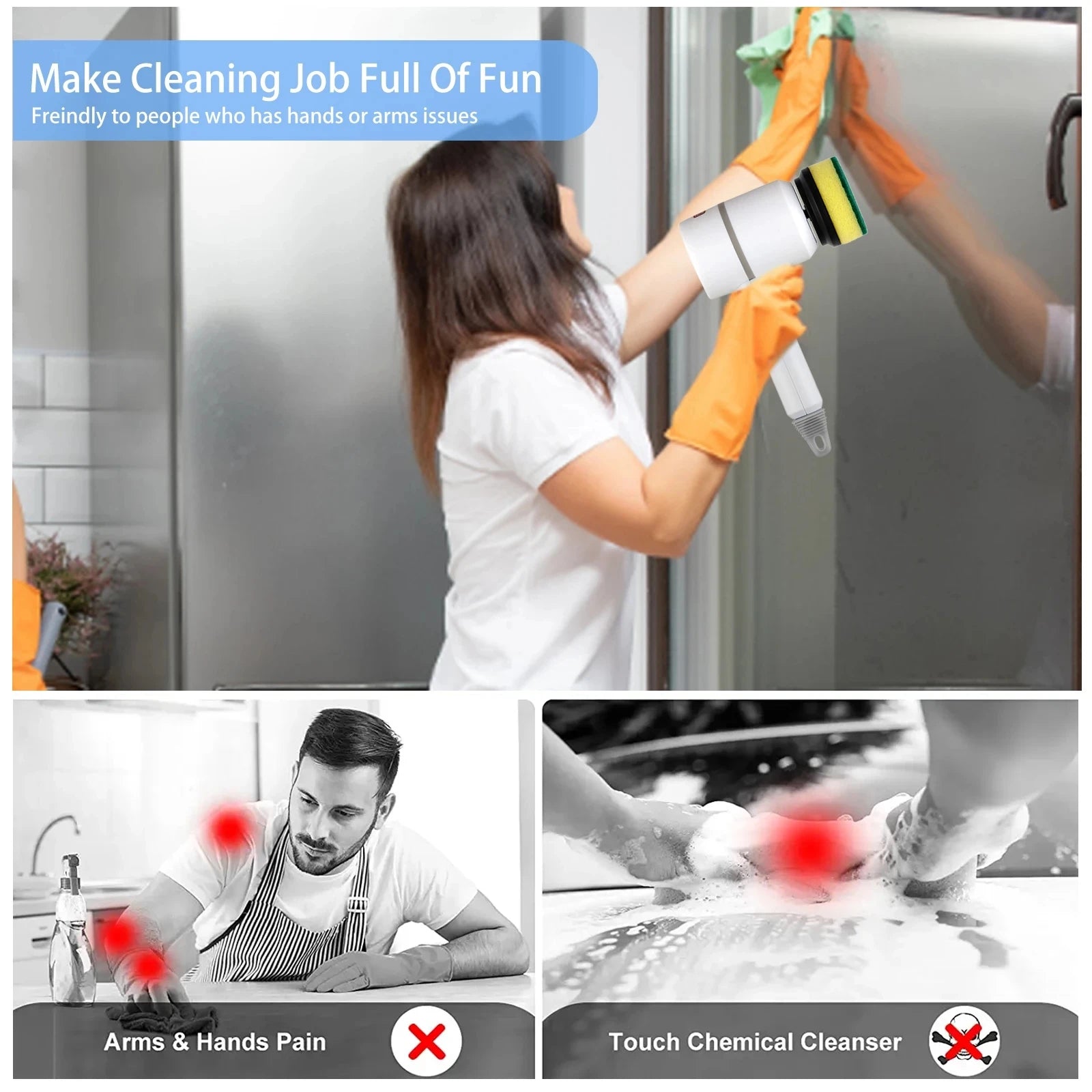 Automatic Wireless Dishwashing Brush