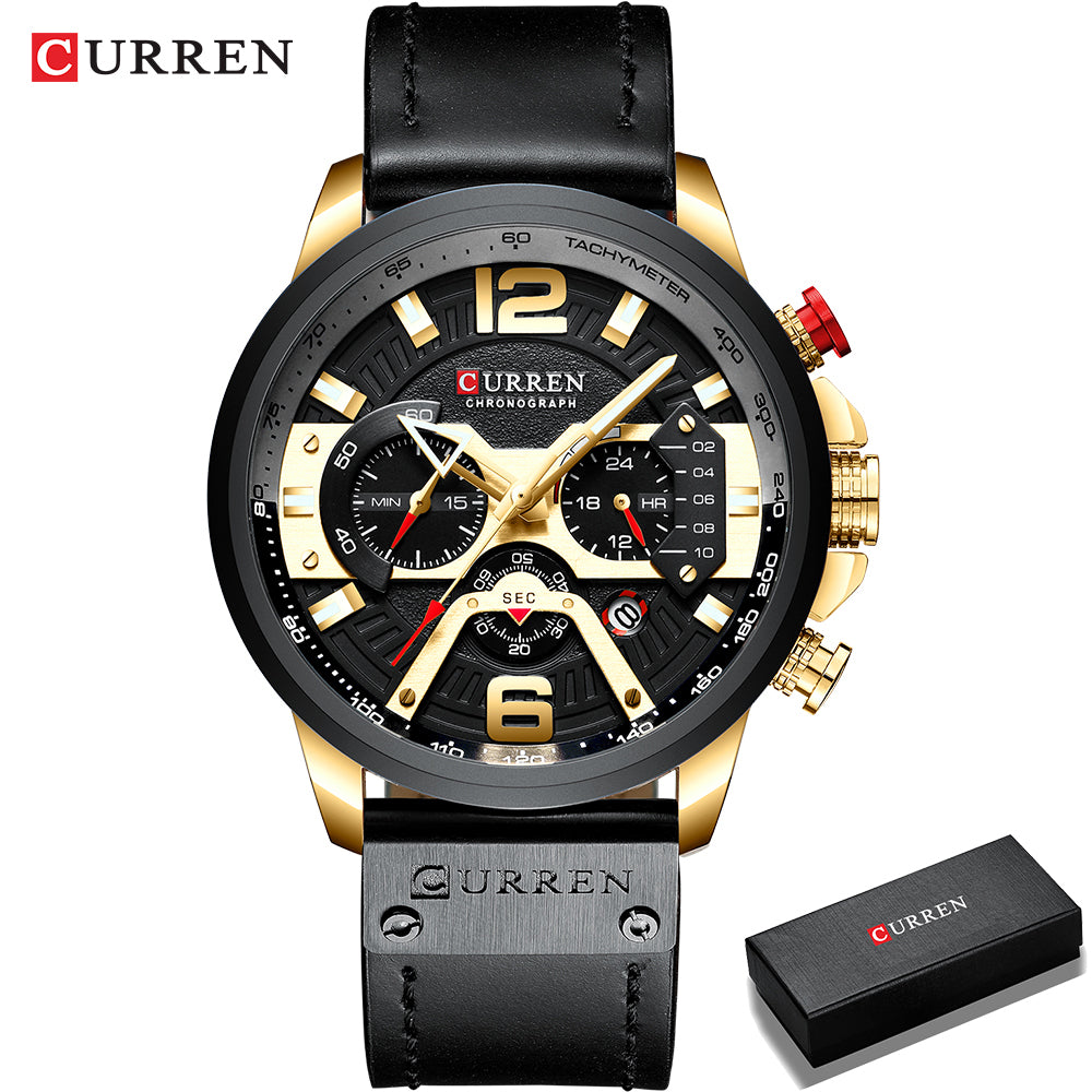 Curren Mens Watch with Chronograph with Box